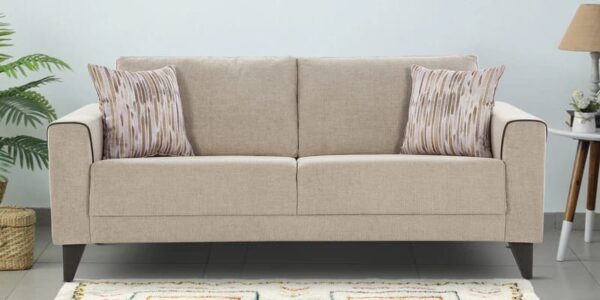 Rossland Fabric 3 Seater Sofa in Beige Colour