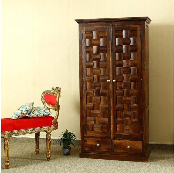 Sheesham Wood Niwar Wardrobe