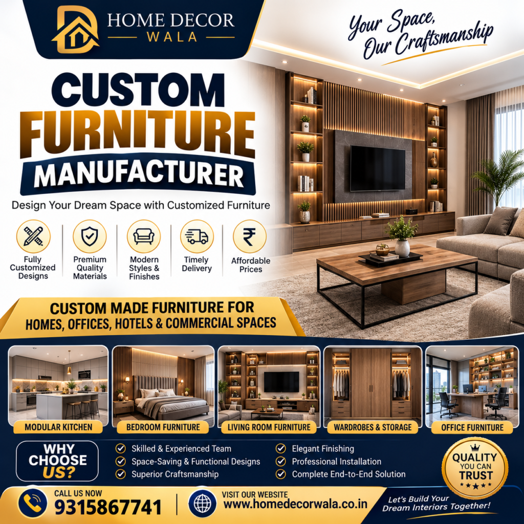 Custom Furniture Manufacturer in Gurugram
